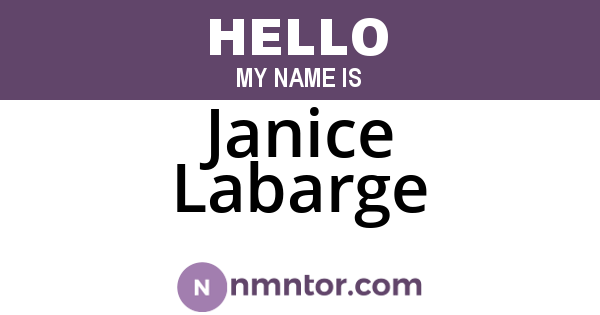Janice Labarge