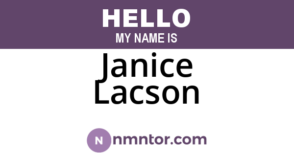 Janice Lacson