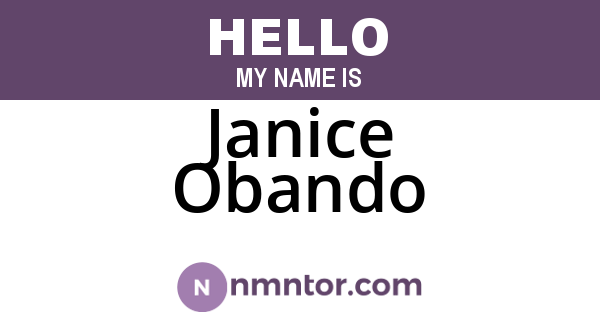 Janice Obando