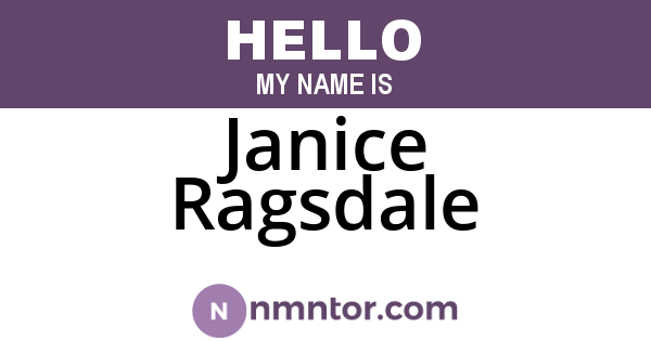 Janice Ragsdale