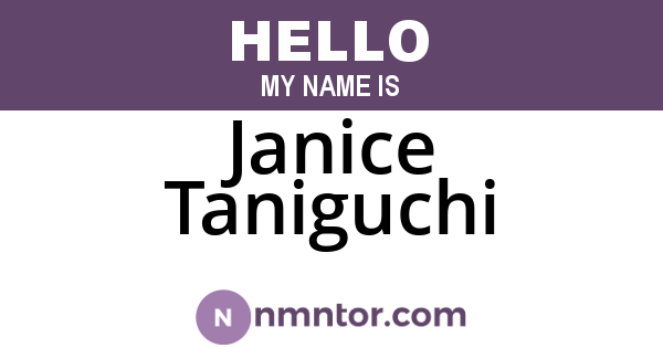 Janice Taniguchi