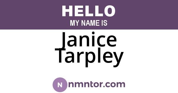 Janice Tarpley