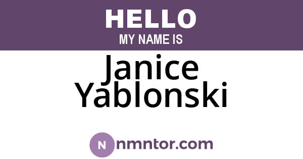 Janice Yablonski