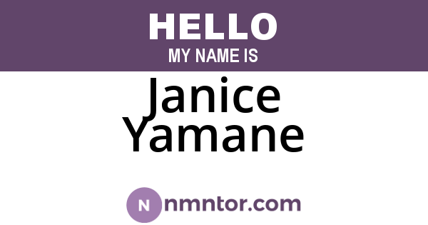 Janice Yamane