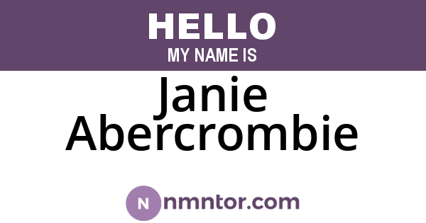 Janie Abercrombie