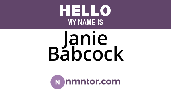 Janie Babcock