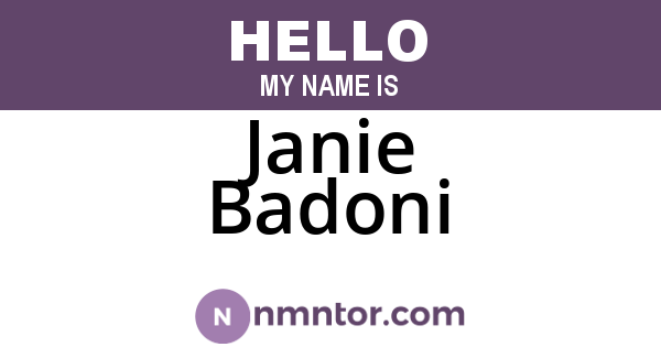 Janie Badoni