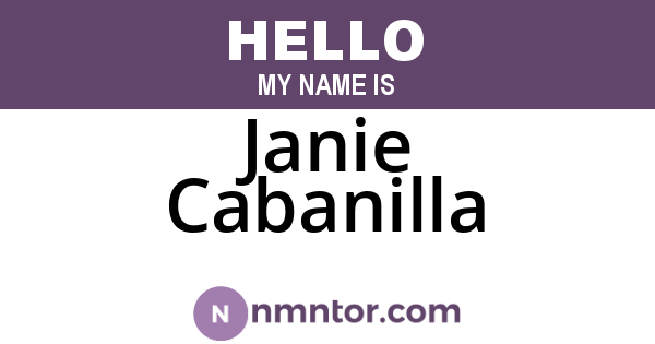 Janie Cabanilla