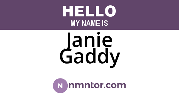 Janie Gaddy