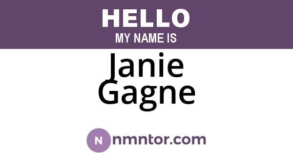 Janie Gagne