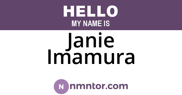Janie Imamura