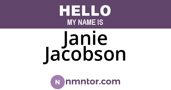 Janie Jacobson