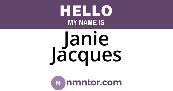 Janie Jacques