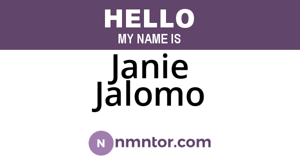 Janie Jalomo