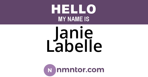 Janie Labelle