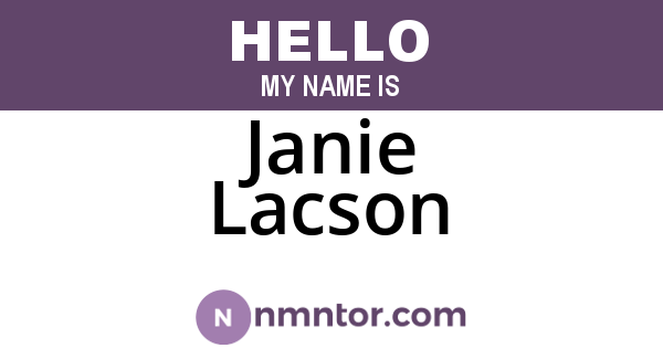 Janie Lacson