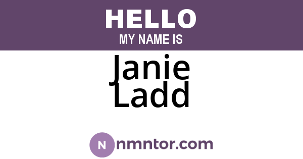 Janie Ladd