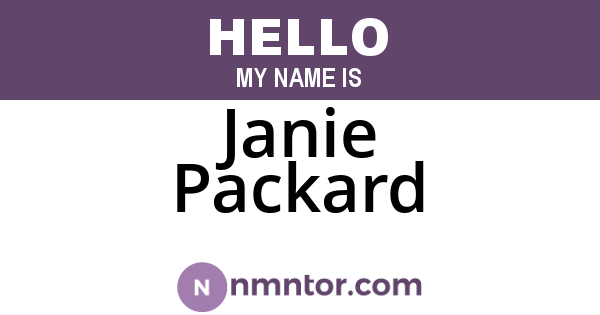 Janie Packard