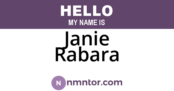 Janie Rabara