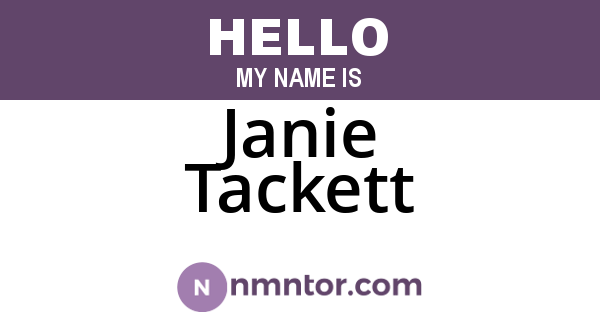Janie Tackett