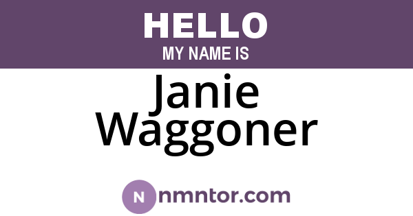Janie Waggoner