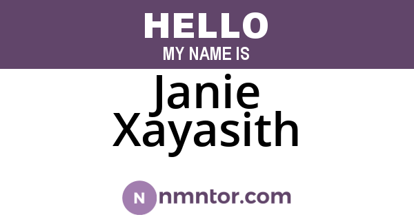 Janie Xayasith