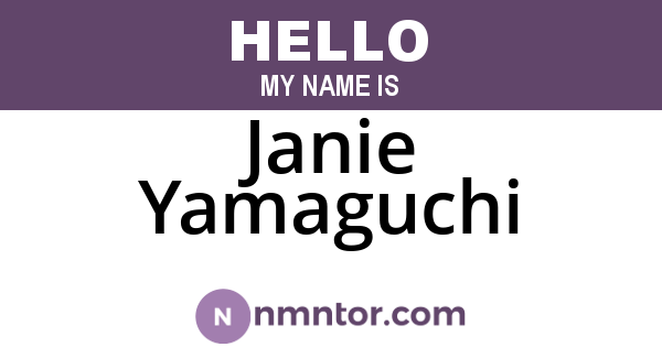 Janie Yamaguchi