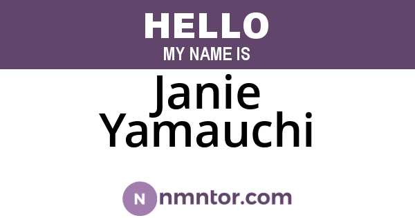 Janie Yamauchi