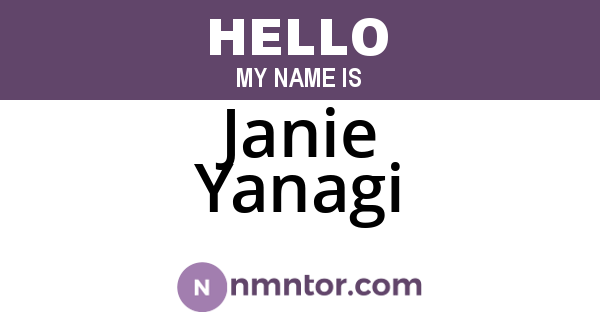Janie Yanagi