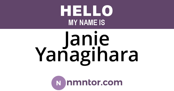 Janie Yanagihara