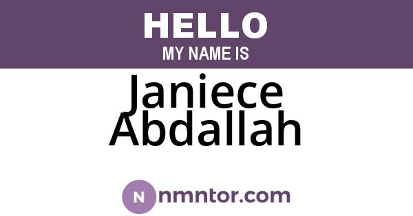 Janiece Abdallah