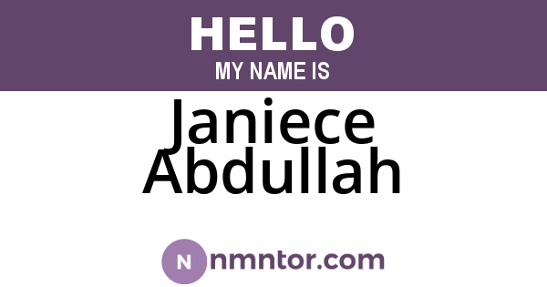 Janiece Abdullah