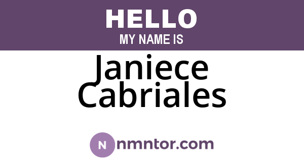 Janiece Cabriales