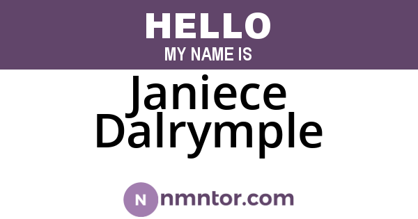 Janiece Dalrymple