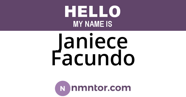 Janiece Facundo