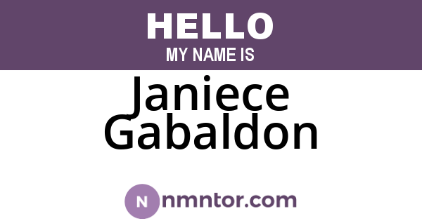 Janiece Gabaldon