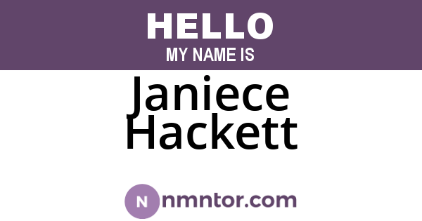 Janiece Hackett