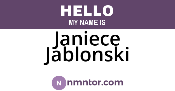 Janiece Jablonski