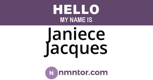Janiece Jacques