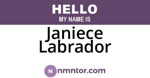 Janiece Labrador