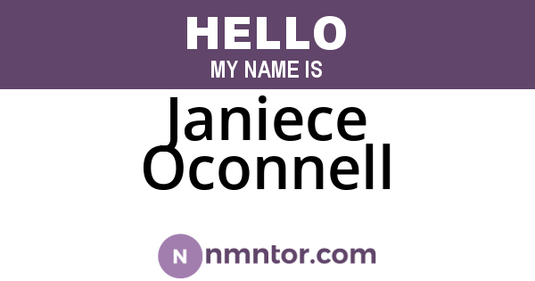 Janiece Oconnell