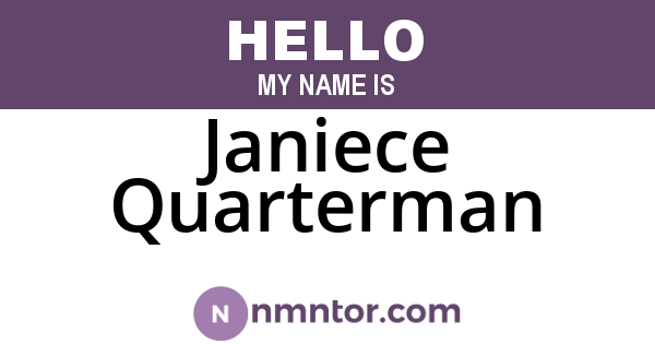 Janiece Quarterman
