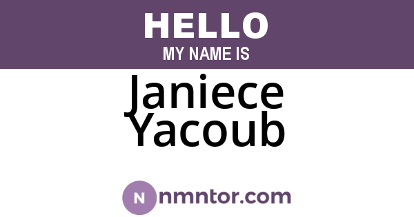 Janiece Yacoub
