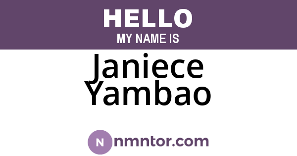 Janiece Yambao