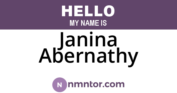 Janina Abernathy