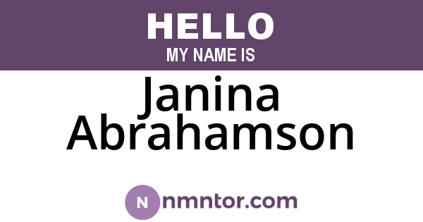 Janina Abrahamson