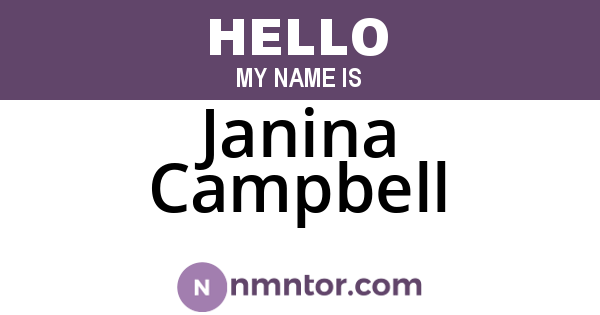 Janina Campbell