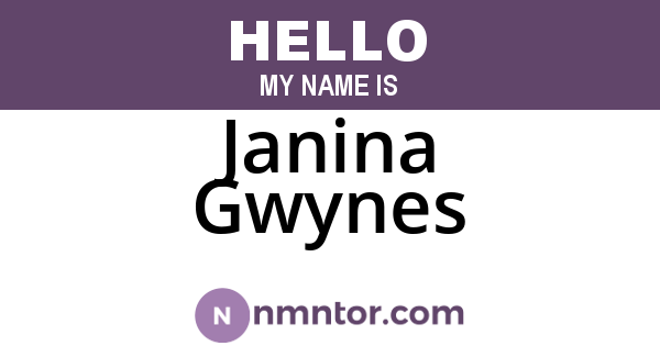 Janina Gwynes