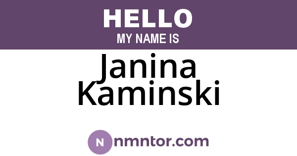 Janina Kaminski