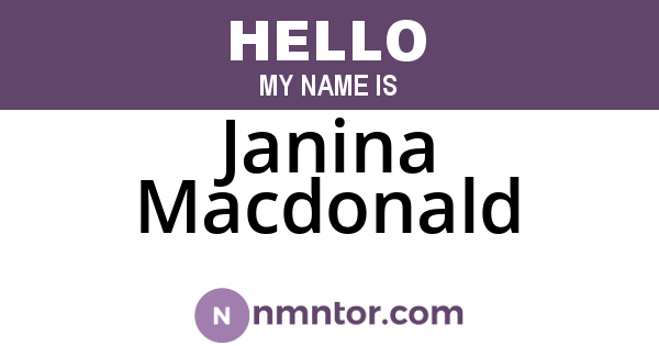Janina Macdonald